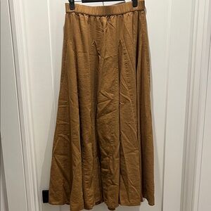 Universal Thread Linen Tan A-Line Maxi Skirt